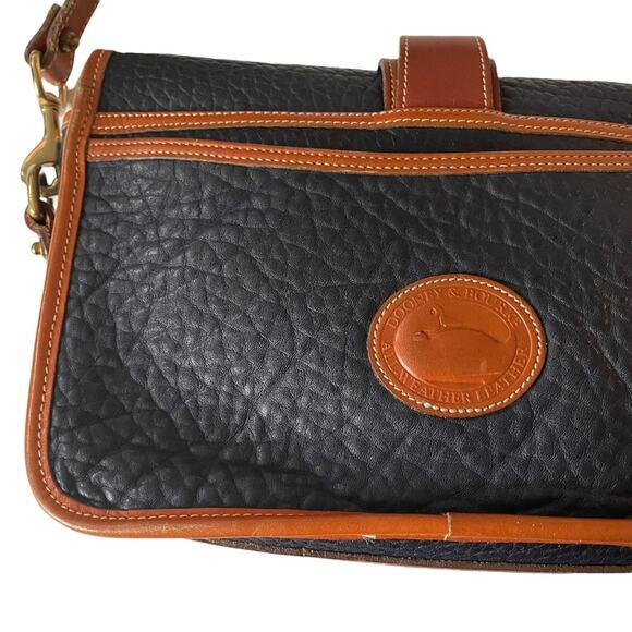 Dooney and Bourke All Weather Equestrian Crossbody Bag Navy Blue Vintage 90 EUC - Picture 6 of 15